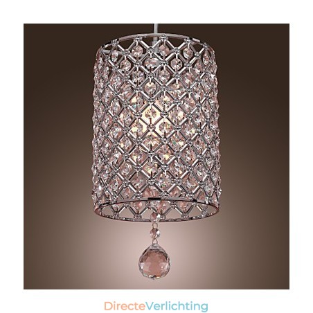 Kristallen hanglamp in cilinderstijl Kristallen hanglamp in cilinderstijl