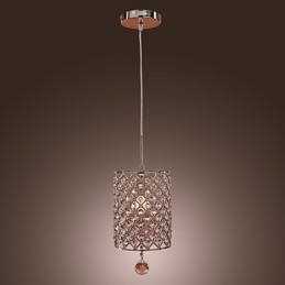 Kristallen hanglamp in cilinderstijl