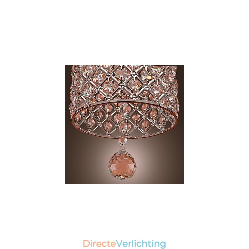 Kristallen hanglamp in cilinderstijl