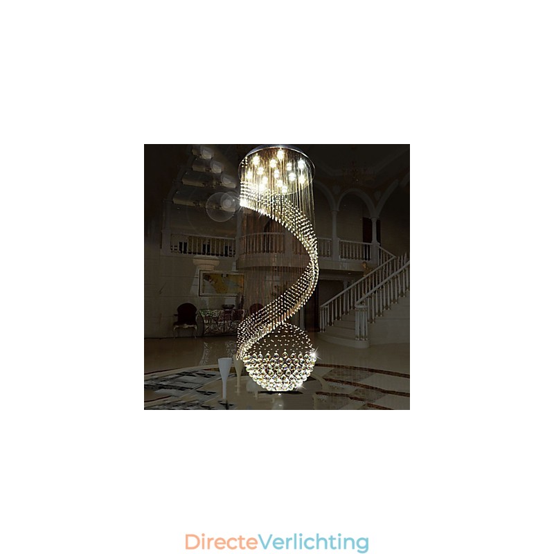 Moderne kristallen kroonluchter hanglamp hangende plafondlampen armaturen met bron helder K9 kristal