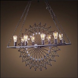 De wolkenkrabberwiel hanglamp in industriële stijl