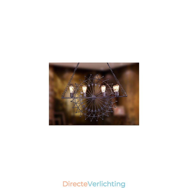De wolkenkrabberwiel hanglamp in industriële stijl