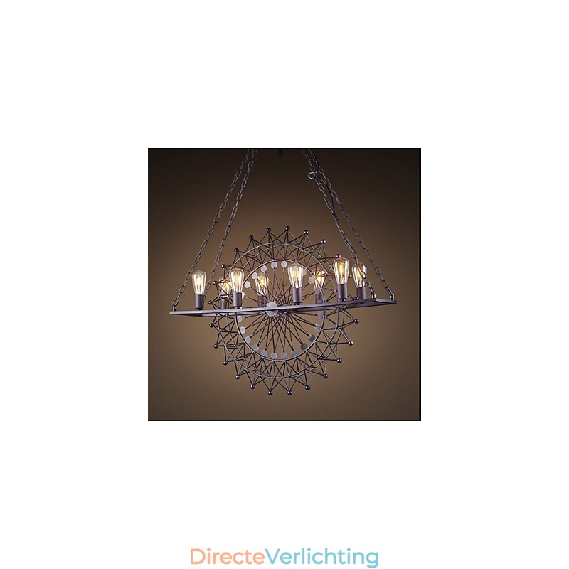 De wolkenkrabberwiel hanglamp in industriële stijl