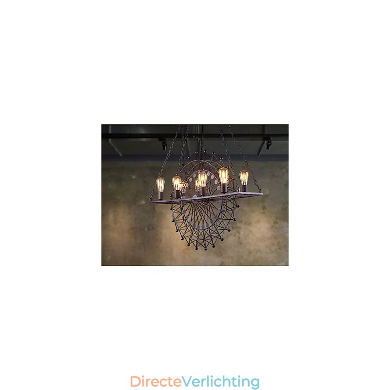 De wolkenkrabberwiel hanglamp in industriële stijl