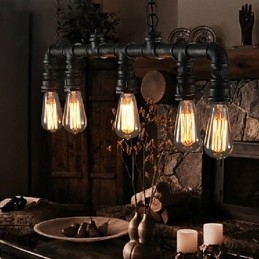 Traditionele Klassieke Vintage Lantaarn Landelijk Retro Mini Stijl Schilderij Metalen Hanglamp Eetkamer