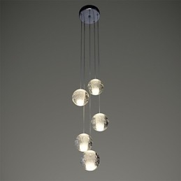 Moderne hanglamp Hanglamp Verlichting G4 Retrofit Chrome Plating Kristal voor Trapverlichting