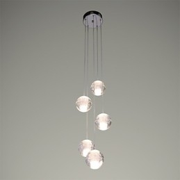Moderne hanglamp Hanglamp Verlichting G4 Retrofit Chrome Plating Kristal voor Trapverlichting