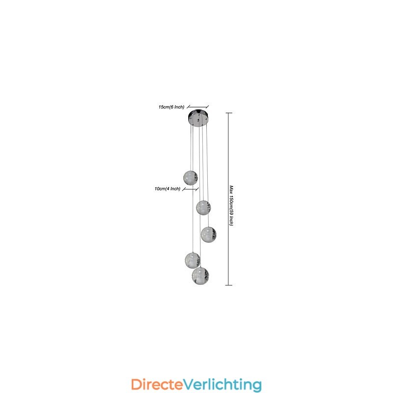 Moderne hanglamp Hanglamp Verlichting G4 Retrofit Chrome Plating Kristal voor Trapverlichting