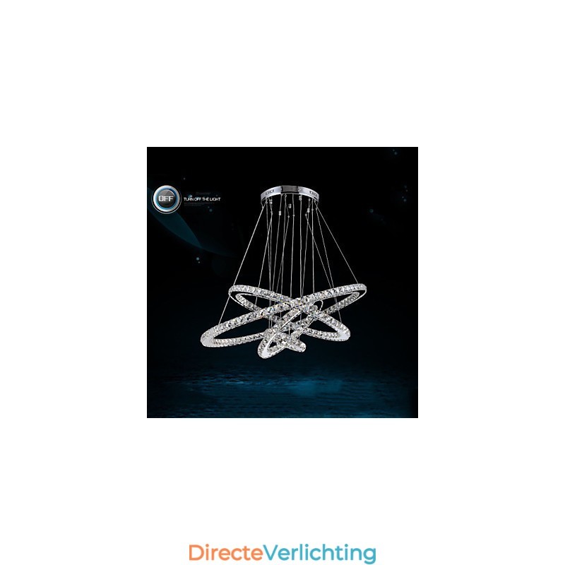 Moderne hanglamp helder kristal plafond kroonluchter verlichting lamp met D100CM + D80CM + D60CM + D40CM