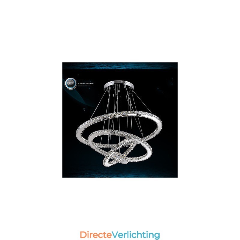 Moderne hanglamp helder kristal plafond kroonluchter verlichting lamp met D100CM + D80CM + D60CM + D40CM