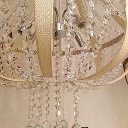 Postmoderne luxe lederen kristal creatieve ijzeren kroonluchter
