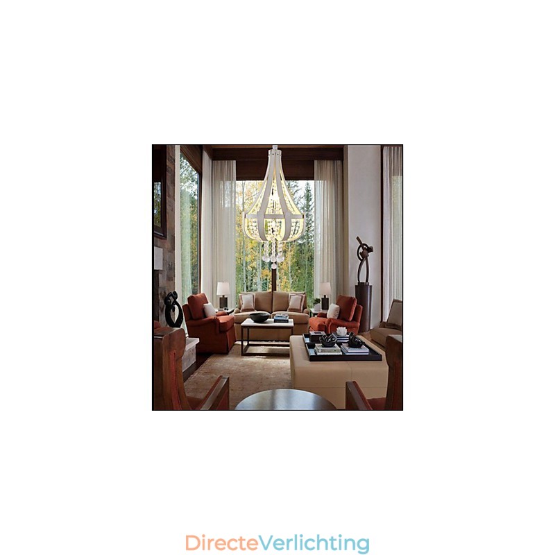 Postmoderne luxe lederen kristal creatieve ijzeren kroonluchter