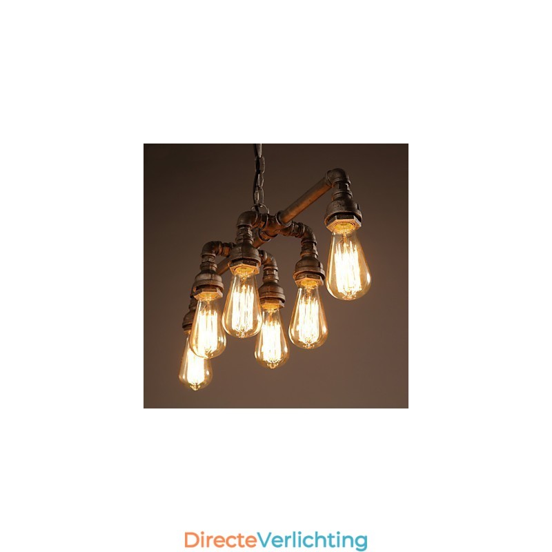 Edison Retro Loft Stijl Vintage Industriële Hanglamp Metalen Waterpijp Armatuur Lampara Colgantes
