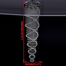 Plafond Kristallen Hanglampen 13 Lampen Moderne Zilveren Luifel Transparante K9 Kristallen Armaturen