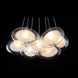 Moderne, eigentijdse hanglamp van chroommetaal