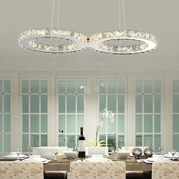 Moderne hanglamp van kristalchroommetaal