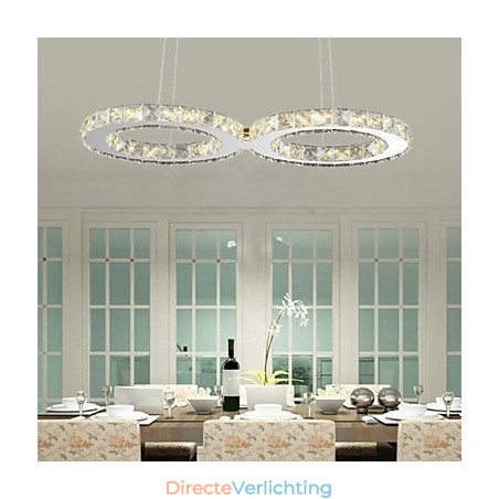 Moderne hanglamp van kristalchroommetaal Moderne hanglamp van kristalchroommetaal