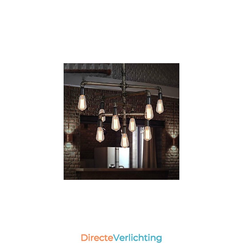 Traditionele klassieke vintage retro lantaarn land schilderij metalen hanglamp