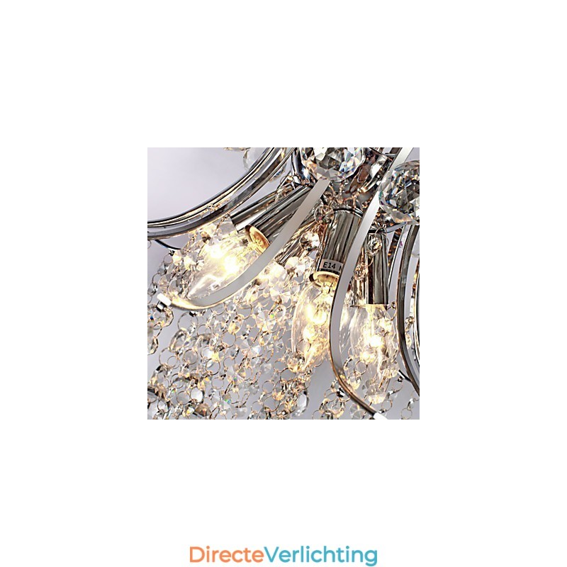 Hanglamp Luxe Moderne Kristal Woonkamer 6 Lampen
