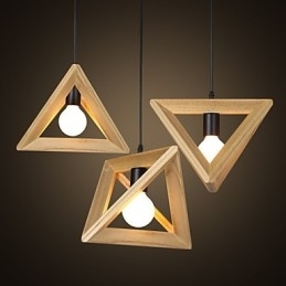 Europese stijl creatieve landelijke restauratie van oude gebruiken driehoekige houten doos hanglamp