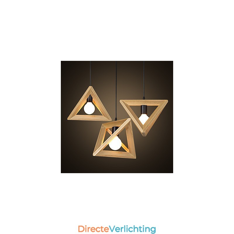 Europese stijl creatieve landelijke restauratie van oude gebruiken driehoekige houten doos hanglamp