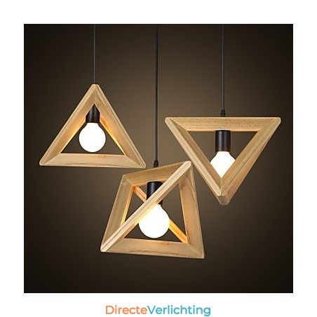 Europese stijl creatieve landelijke restauratie van oude gebruiken driehoekige houten doos hanglamp Europese stijl creatieve landelijke restauratie van oude gebruiken driehoekige houten doos hanglamp