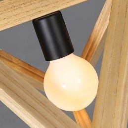 Europese stijl creatieve landelijke restauratie van oude gebruiken driehoekige houten doos hanglamp