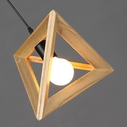 Europese stijl creatieve landelijke restauratie van oude gebruiken driehoekige houten doos hanglamp