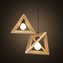 Europese stijl creatieve landelijke restauratie van oude gebruiken driehoekige houten doos hanglamp