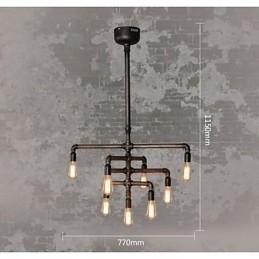 Traditionele klassieke vintage retro lantaarn land schilderij metalen hanglamp