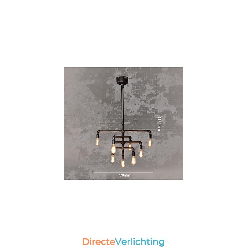 Traditionele klassieke vintage retro lantaarn land schilderij metalen hanglamp