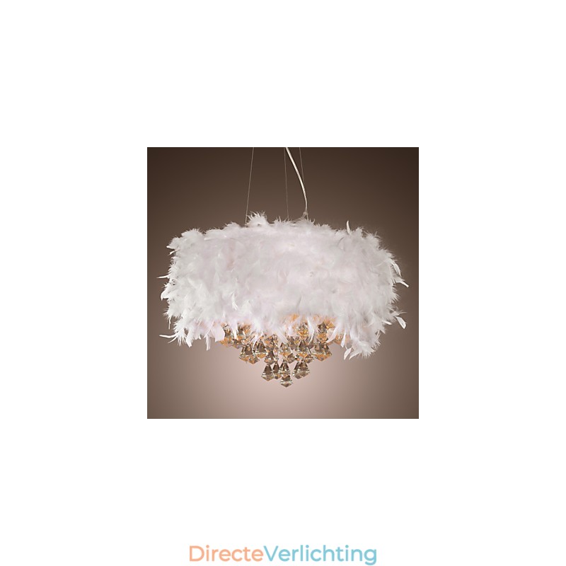 Moderne eigentijdse Drum Crystal Mini-stijl gegalvaniseerde hanglamp
