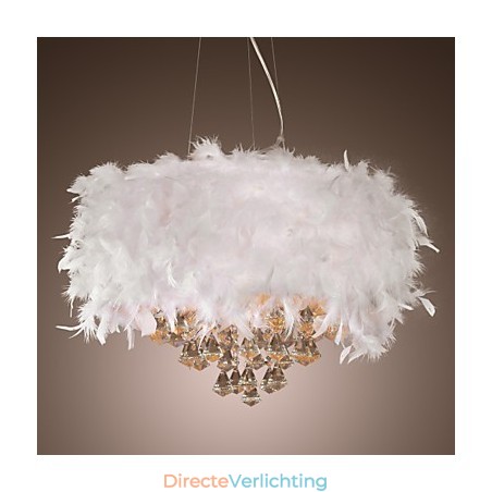 Moderne eigentijdse Drum Crystal Mini-stijl gegalvaniseerde hanglamp Moderne eigentijdse Drum Crystal Mini-stijl gegalvaniseerde hanglamp