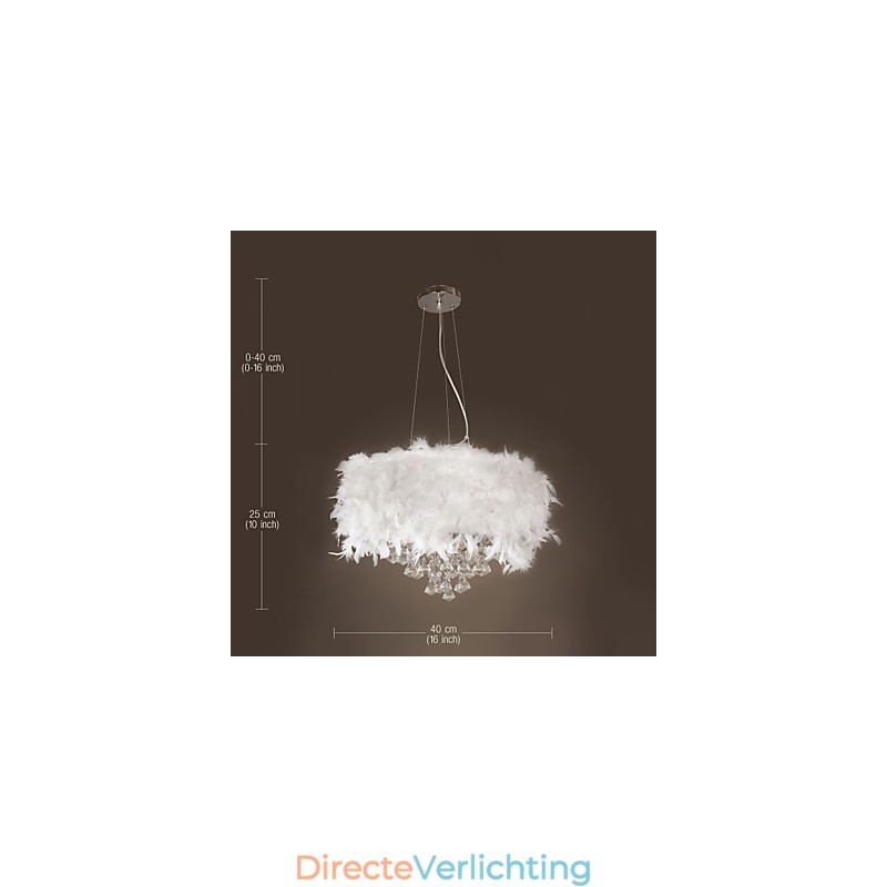 Moderne eigentijdse Drum Crystal Mini-stijl gegalvaniseerde hanglamp