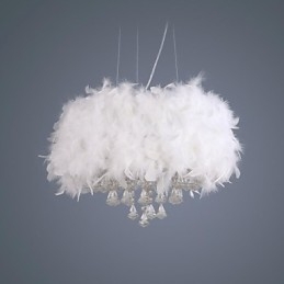 Moderne eigentijdse Drum Crystal Mini-stijl gegalvaniseerde hanglamp