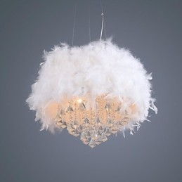 Moderne eigentijdse Drum Crystal Mini-stijl gegalvaniseerde hanglamp