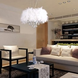 Moderne eigentijdse Drum Crystal Mini-stijl gegalvaniseerde hanglamp
