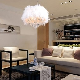 Moderne eigentijdse Drum Crystal Mini-stijl gegalvaniseerde hanglamp