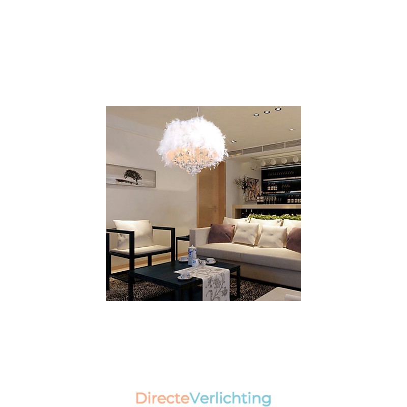 Moderne eigentijdse Drum Crystal Mini-stijl gegalvaniseerde hanglamp