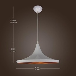 Moderne, eigentijdse, landelijke, retro, schilderij, metalen hanglamp