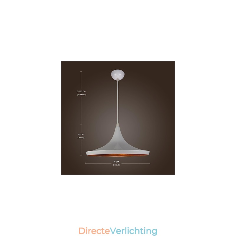 Moderne, eigentijdse, landelijke, retro, schilderij, metalen hanglamp