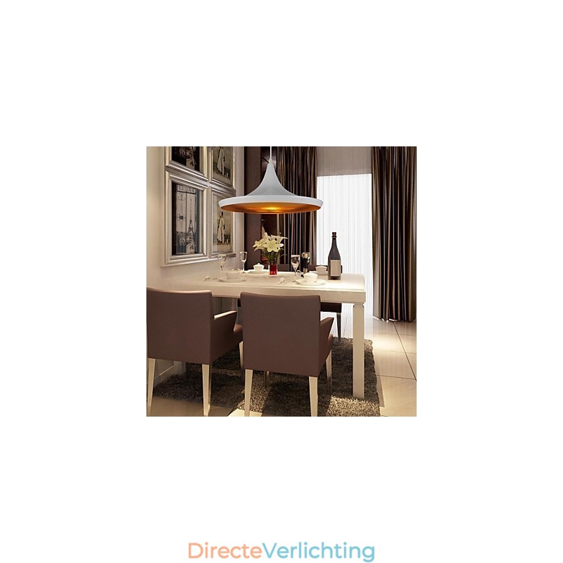 Moderne, eigentijdse, landelijke, retro, schilderij, metalen hanglamp