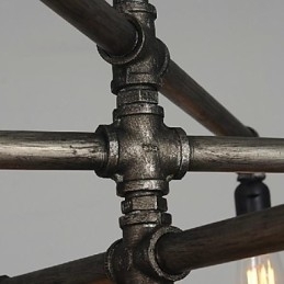 Traditionele klassieke vintage retro lantaarn land schilderij metalen hanglamp