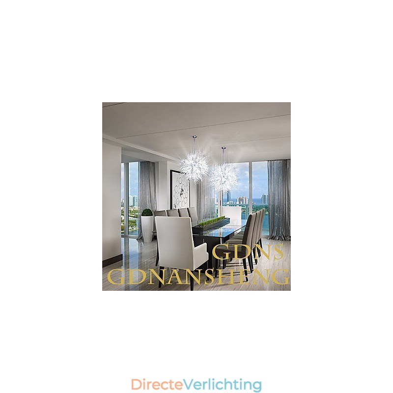 Globe Crystal Chrome Metalen Kroonluchter Hanglamp