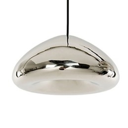 Moderne, eigentijdse metalen hanglamp met schilderij