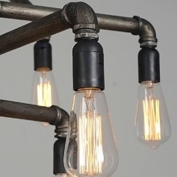 Traditionele klassieke vintage retro lantaarn land schilderij metalen hanglamp