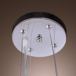 Moderne eigentijdse drum kristal gegalvaniseerde metalen hanglamp