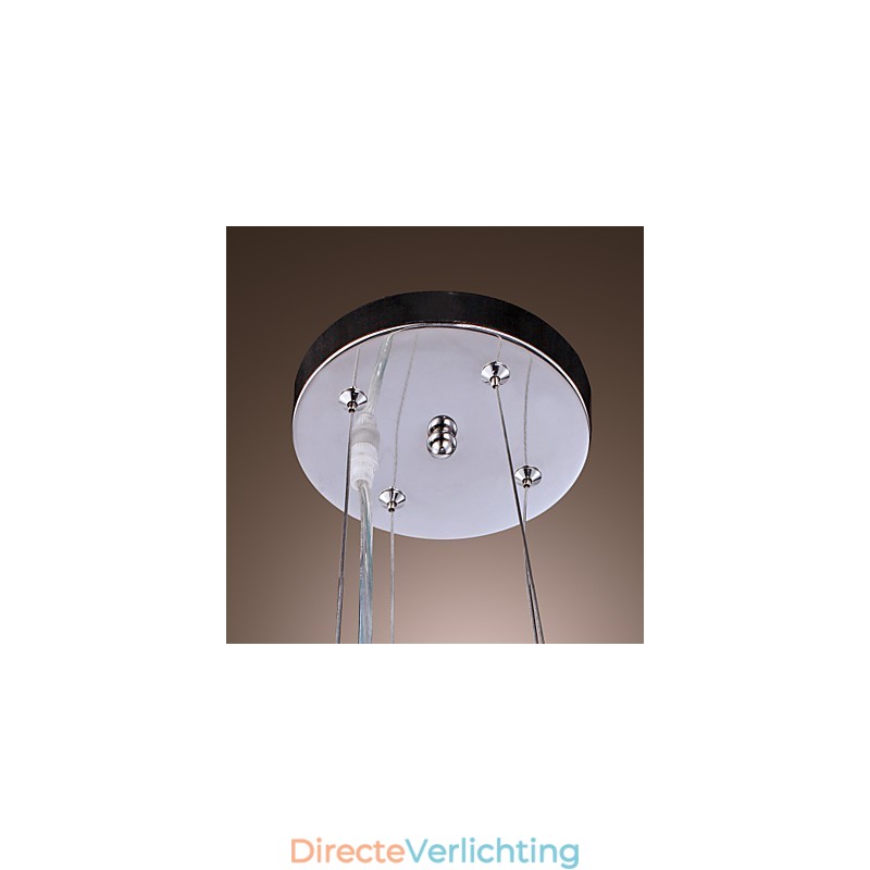 Moderne eigentijdse drum kristal gegalvaniseerde metalen hanglamp
