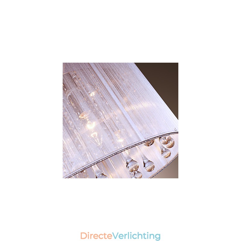 Moderne eigentijdse drum kristal gegalvaniseerde metalen hanglamp