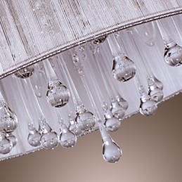 Moderne eigentijdse drum kristal gegalvaniseerde metalen hanglamp